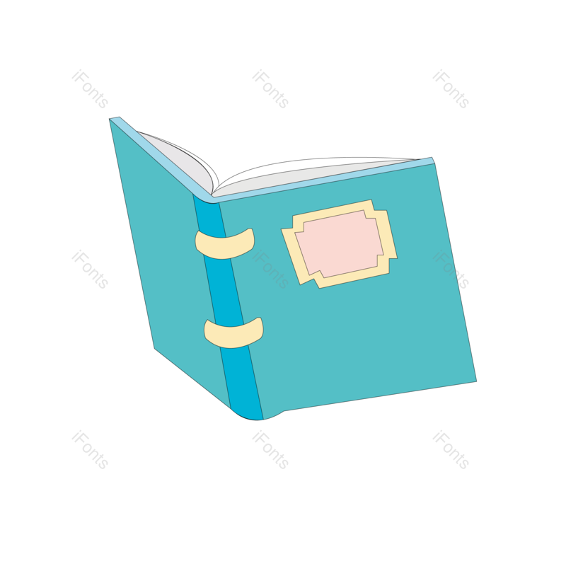 书本图片,蓝色元素,PNG,免抠素材